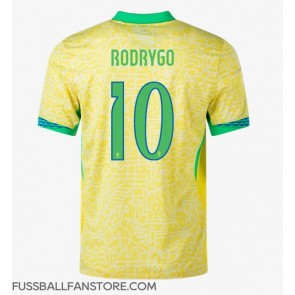 Brasilien Rodrygo Goes #10 Replik Heimtrikot Copa America 2024 Kurzarm